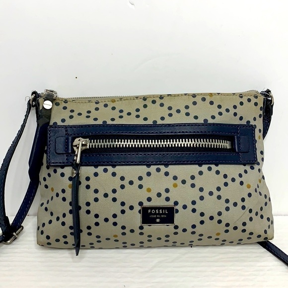 FOSSIL POLKA DOT DAWSON Crossbody bag - Picture 1 of 10